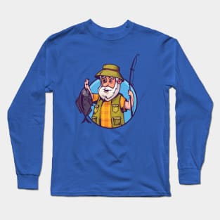 Fisherman with catch Long Sleeve T-Shirt